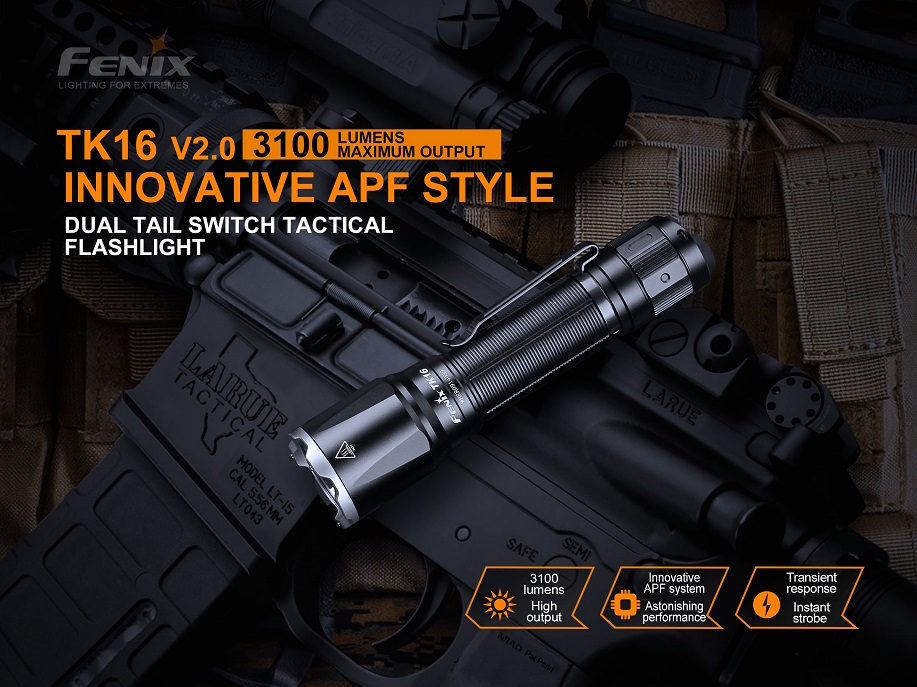 Fenix TK16 V2.0 Taschenlampe - 3100 Lumen, Taktisch, 5000mAh USB-C Akku