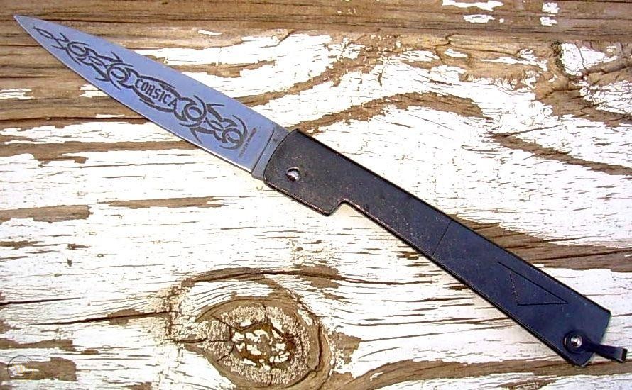 Couteau Pliant Vendetta Douk Fred Perrin - Lame Acier Carbone XC75, Manche Corse