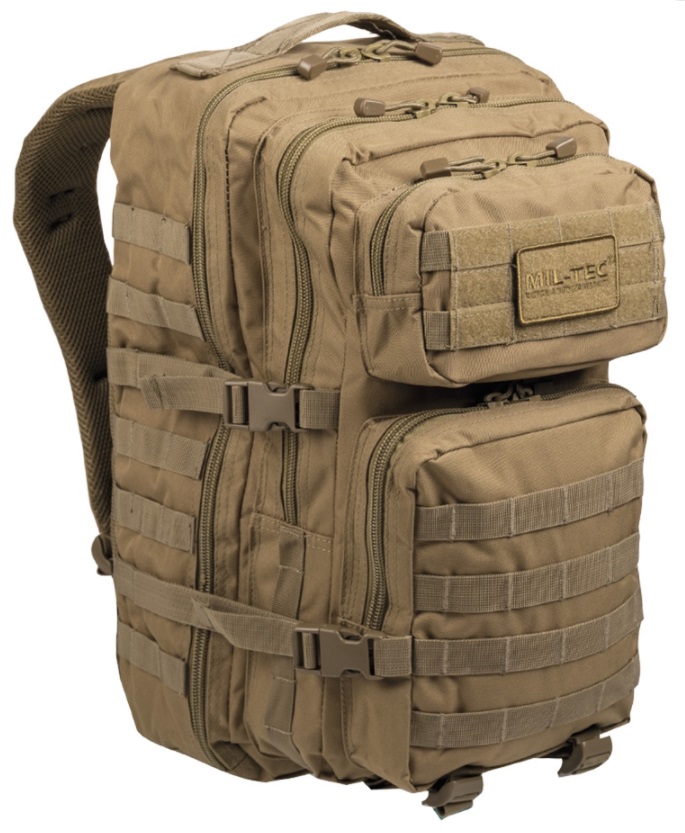 Sac à dos US Assault Pack 36L MilTec - Dos renforcé, MOLLE et poche hydratation