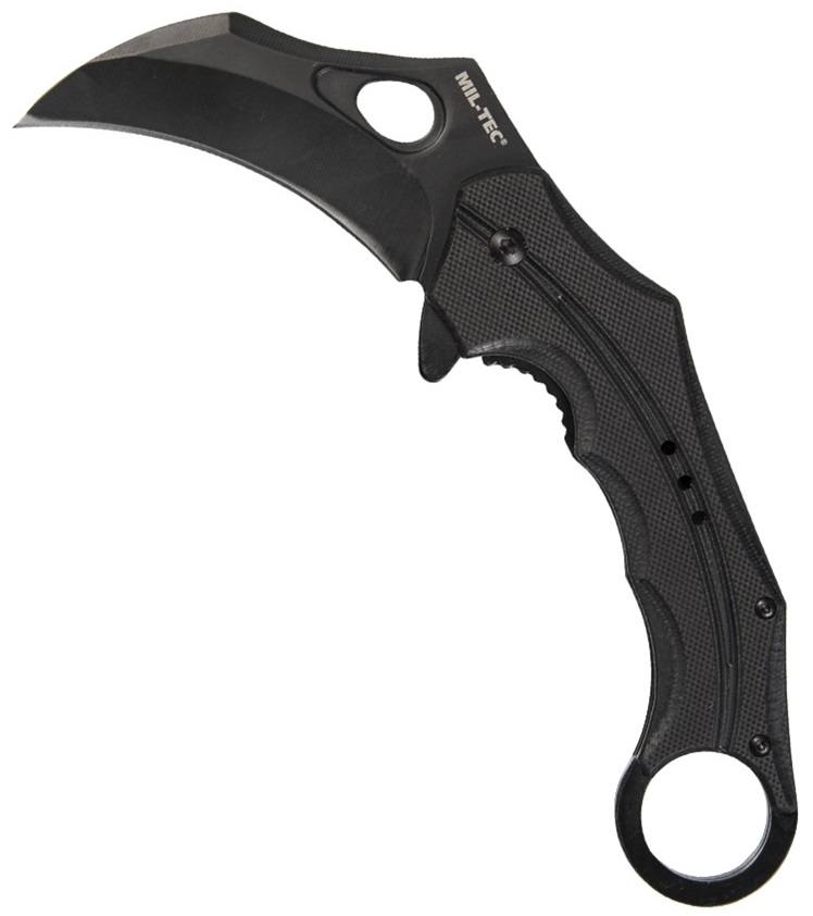 Couteau Karambit Mil-Tec G10 - Lame 3Cr13MoV, Liner Lock, Clip Ceinture