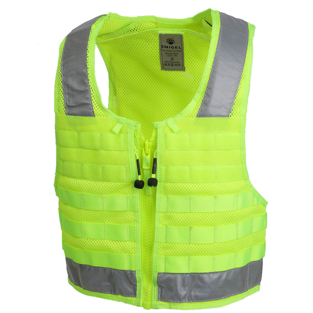 Snigel Equipment Vest -16 HV Yellow - MOLLE Modular Tactical Vest