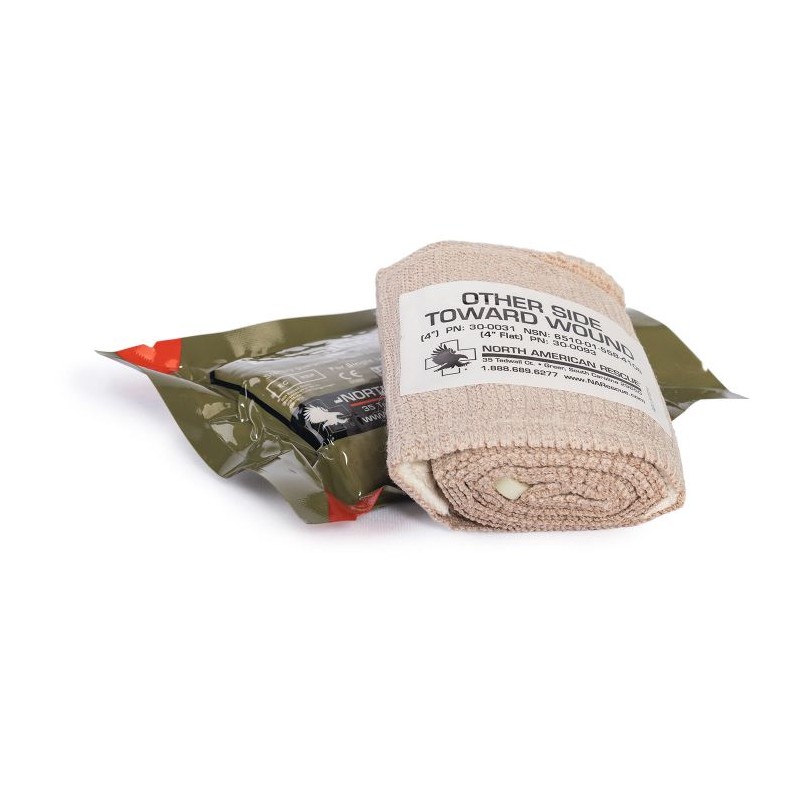 North American Rescue Flat ETD 4" - Compact Compression Bandage