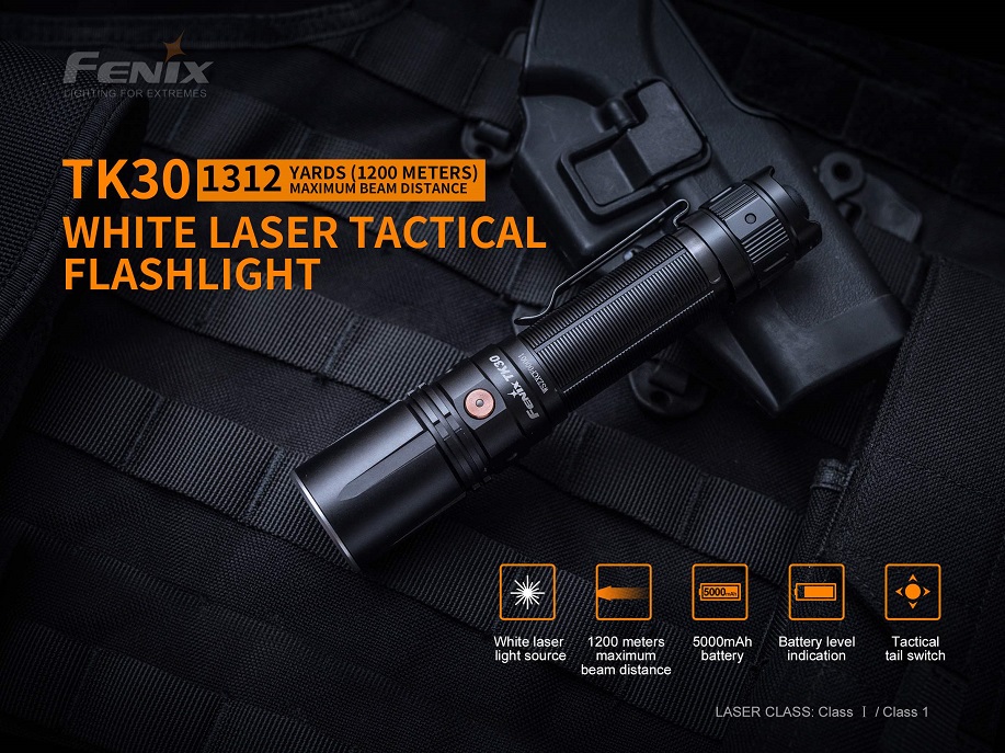 Fenix TK30 - Lampe tactique à laser blanc classe 1, portée 1200 m