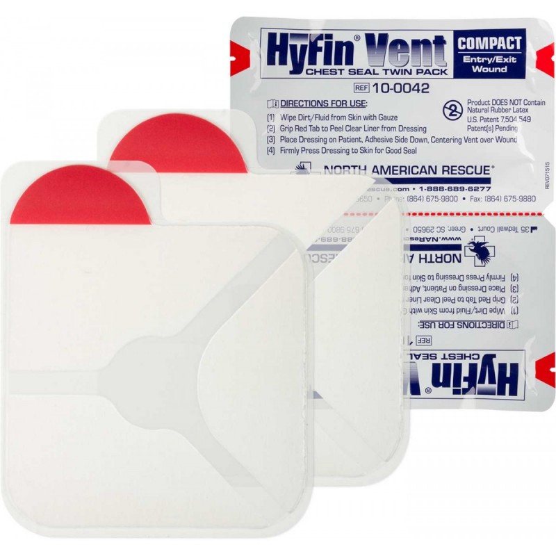 NAR HyFin Vent Compact Chest Seal Twin Pack - Vented Chest Seal
