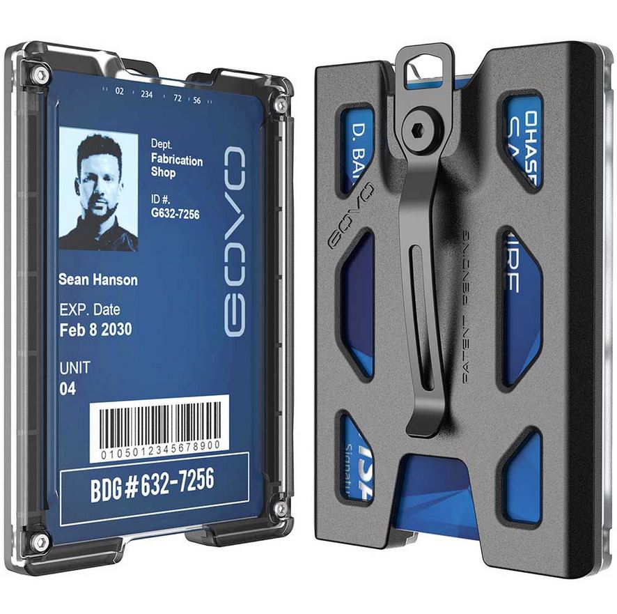 GOVO T4 Badge Holder/Wallet Polycarbonate - Reinforced Steel Clip
