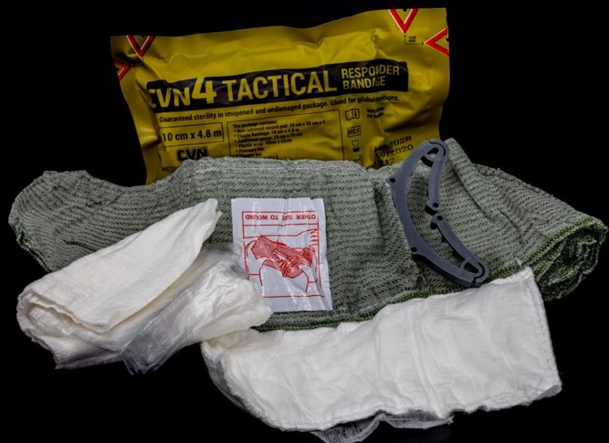CVN Tactical Responder Bandage - Pansement Tactique Multi-Usage 4 Composants