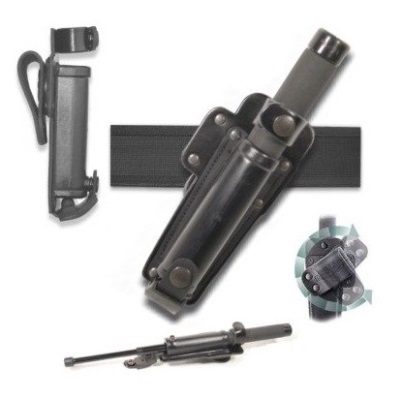 Porte-Bâton Peter Jones P174 - Rotatif 360°, Cuir Robuste, Police UK