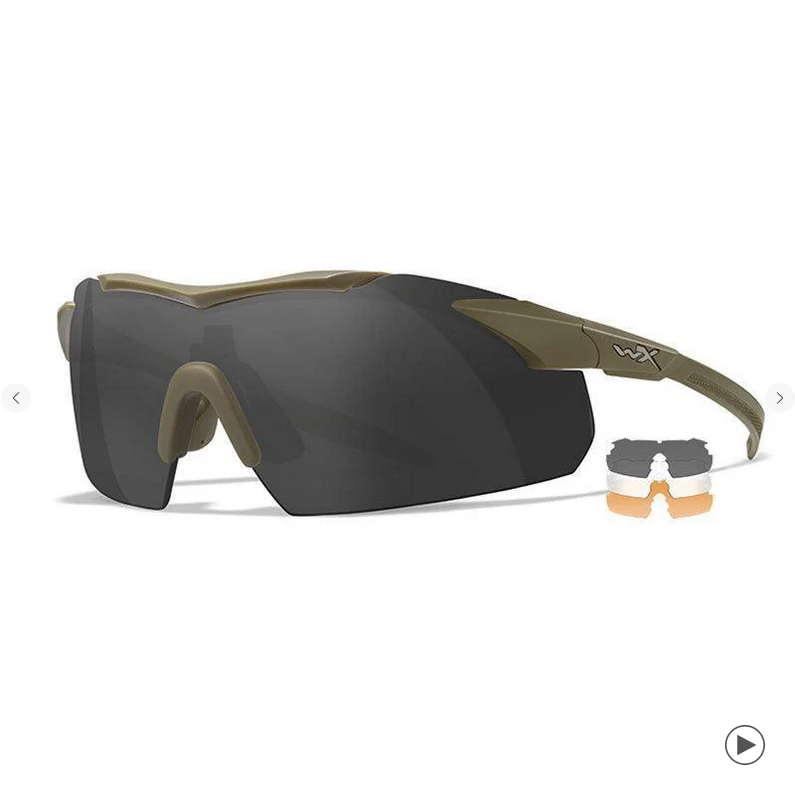 Wiley X Vapor - Lunettes de Protection Verres Interchangeables MIL-PRF