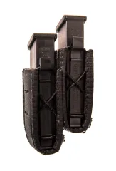 Porte-magasins HSG Double Decker TACO Noir Superposé - MOLLE et Ceinture - Image 1