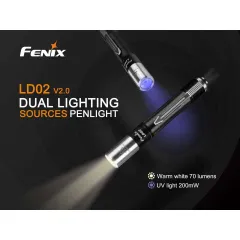 Fenix LD02 UV - Lampe Stylo EDC Compacte, Lumière Blanche & UV 200mW - Image 2