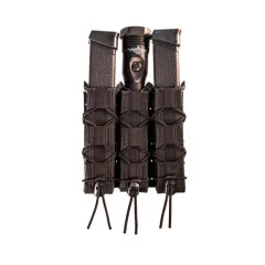 HSGI Triple High-Capacity Pistol Mag Pouch - MOLLE Mount, Black - Image 1