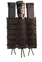HSGI Triple High-Capacity Pistol Mag Pouch - MOLLE Mount, Black - Image 2