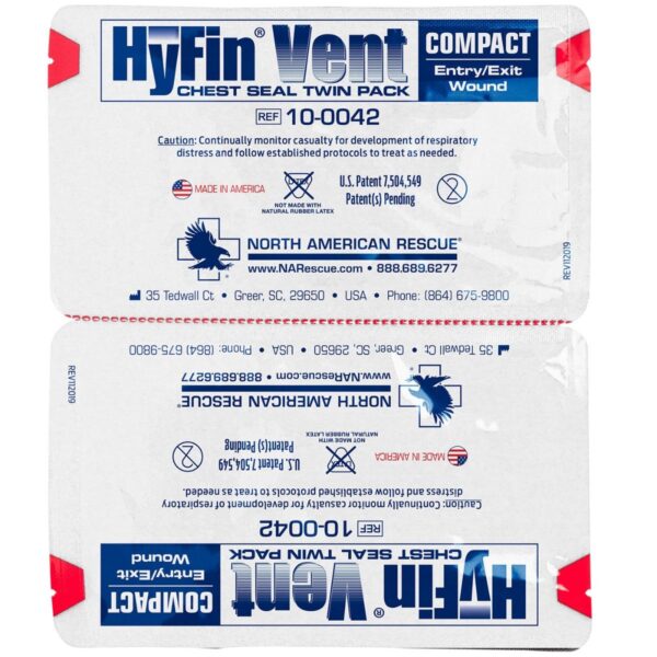 HyFin Vent Compact Chest Seal Twin Pack NAR – Image 2